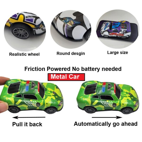 Utsub Pull Back Die-Cast Metal Toy Cars & Fighter Jets | Set of 8 - Image 6