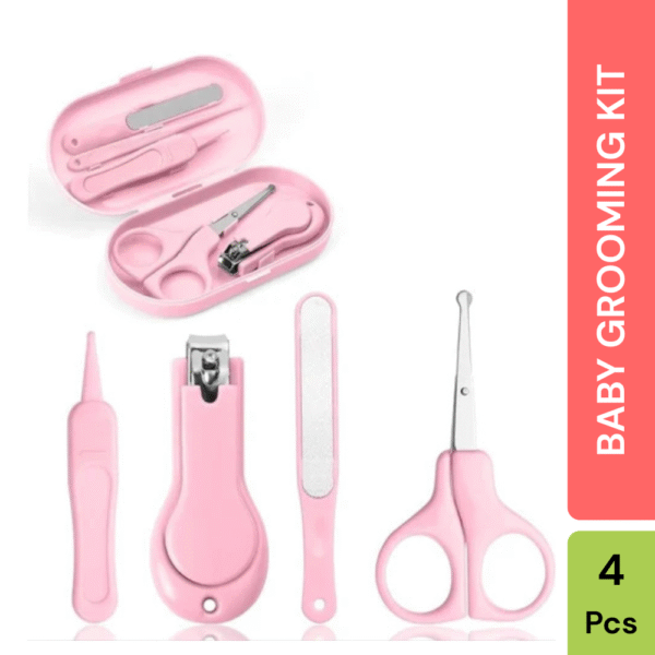 Portable Baby Care Grooming Kit Pack of 4 - Pink