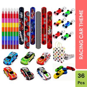 Utsub Car Theme Return Gifts for Kids – 36 Pcs Stationery Combo Set for Boys & Girls (Pack of 6)