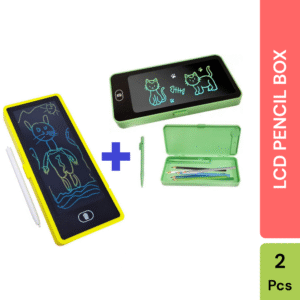 Utsub LCD Writing Pad Pencil Box for Kids 2 PCS