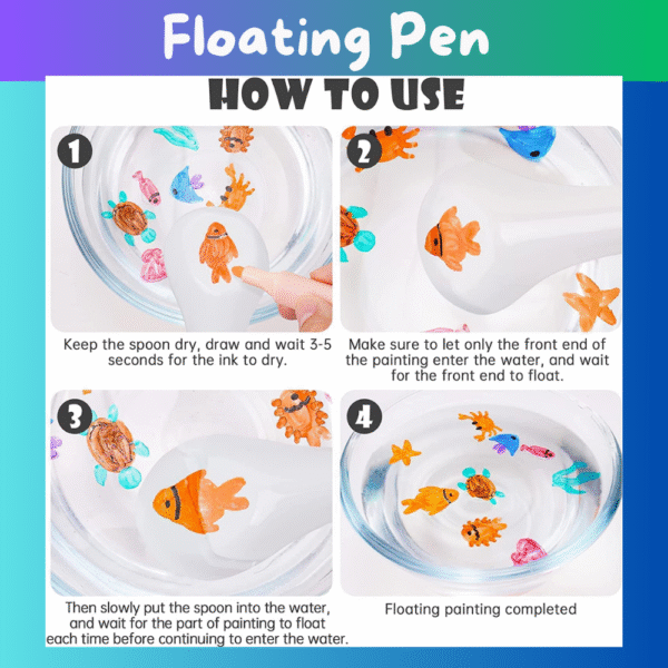 Utsub Floating Pen & Water Painting Kit Combo | 12 Pcs - Image 2