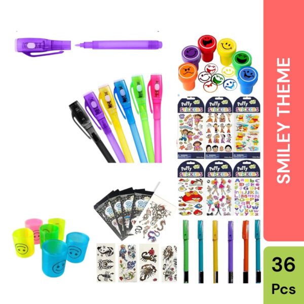 Utsub Emoji Return Gift Combo – 36 Pcs for 6 Kids | Smiley Theme Party Favors