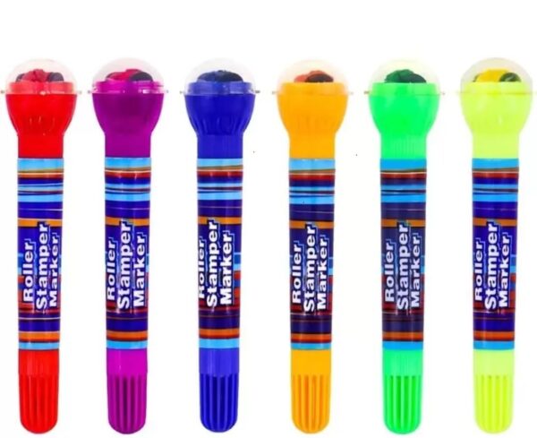 Creative Fun Set – Stamp, Ruler & Pen Combo | Pack of 6 for Kids - Image 2