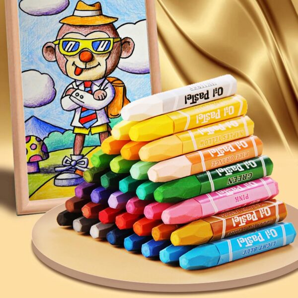 Colors for Creative Expression – 24 Smooth Oil Pastels for Kids - Image 3