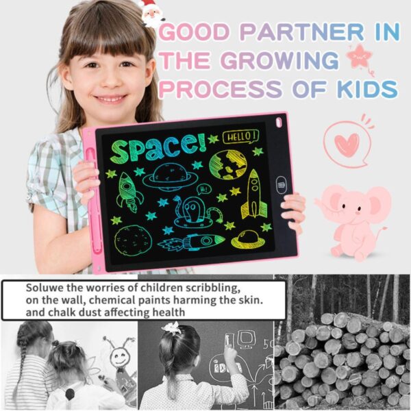 8.5" Magic LCD Writing Tablet for Kids – Reusable Digital Slate(Multicolor)2 Pcs - Image 3