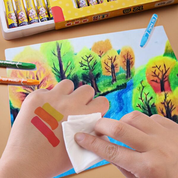 Colors for Creative Expression – 24 Smooth Oil Pastels for Kids - Image 2