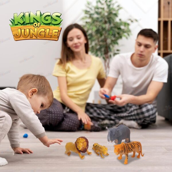 Wild and Zoo Animals Figures Set for Kids Play Figure 8x4cm - Image 3