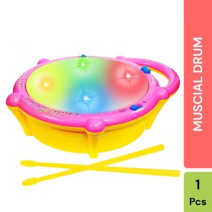 Flash Drum Toy with 2 Mallets for Kids