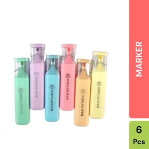 UTSUB Premium Pastel Highlighter Pen Set – 6 Smooth Colors