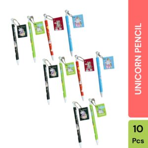 Fancy Cartoon Push-Up Pencils with Mini Diary – Set of 10