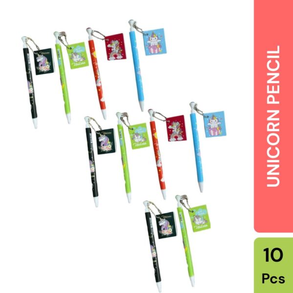 Fancy Cartoon Push-Up Pencils with Mini Diary – Set of 10