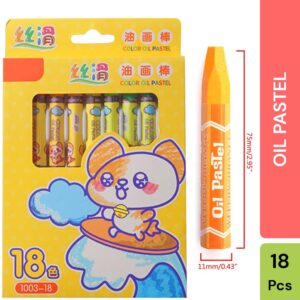 Colors for Creative Expression – Pack of 18 Smooth Oil Pastels for Kids