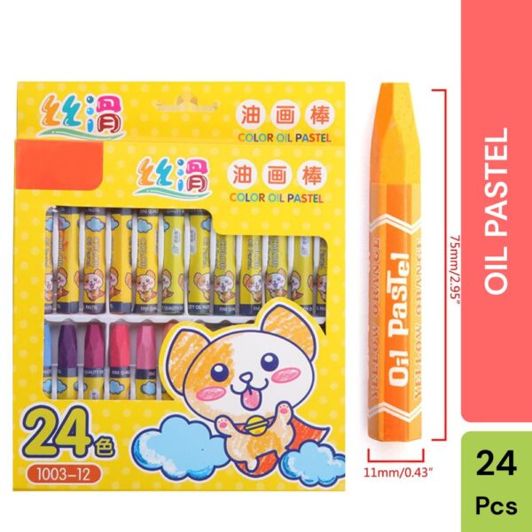 Colors for Creative Expression – 24 Smooth Oil Pastels for Kids