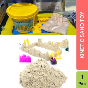 Magic Play Sand Set for Kids with Molds, Trucks, Tools & Tray – Non-Toxic Fun