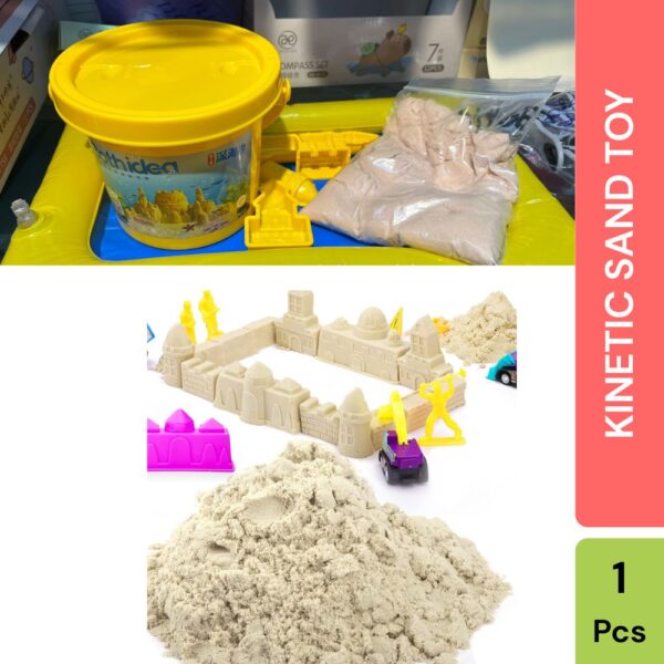 Magic Play Sand Set for Kids with Molds, Trucks, Tools & Tray – Non-Toxic Fun