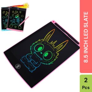 8.5" Magic LCD Writing Tablet for Kids – Reusable Digital Slate(Multicolor)2 Pcs