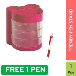 Trendy 4 Compartment Pen Stand | Desk Organizer for Home & Office