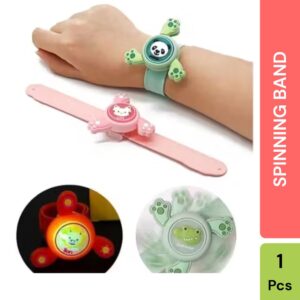 Cartoon LED Wristband Fidget Spinner – Light-Up Fun Toy for Kids