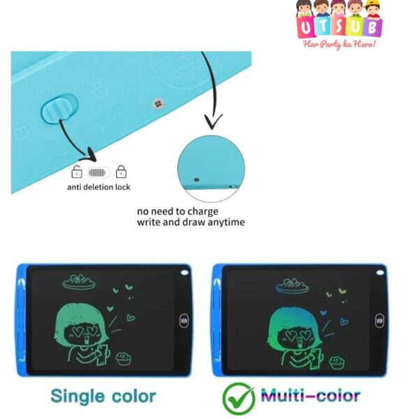 8.5" Magic LCD Writing Tablet for Kids – Reusable Digital Slate(Multicolor)2 Pcs - Image 2