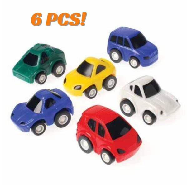 UTSUB Mini Pull Back Car Toys for Kids | Set of 6 | Birthday Return Gifts - Image 3