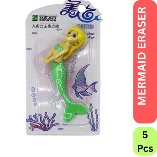 Mermaid Big Eraser 5 Pcs – Return Gift for Kids, Kanya Pujan & Birthday Party