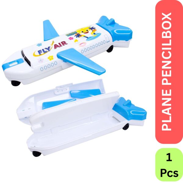 UTSUB Plane Theme Pencil Box with LED Light for Kids
