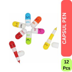 Capsule Pen Set of 12 Pcs – Cute Return Gift for Kids, Kanya Pujan Gifts