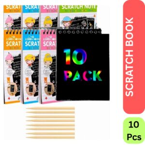 Scratch Book for Kids – Pack of 10 | Return Gift for Kanya Pujan & Birthday Party