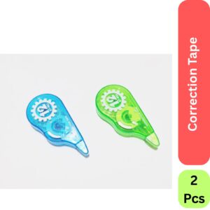 Correction Tape, Smooth, School Quick Dry, Easy to Use,  12 Metre x 5 MM- Pack of 2