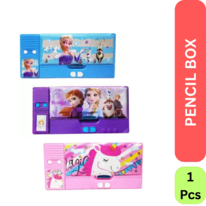 4 Button Pencil Box for Kids – Multipurpose Stationery Organizer (Multicolor)