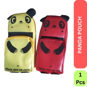 UTSUB Panda Pencil Pouch for Kids – Cute Plastic Leather Stationery Case Box