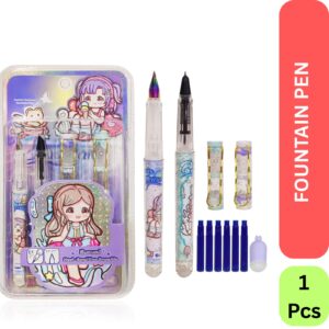 Fountain Pen for Students,Erasable Blue Ink Pen Set for School Gift For Kids,