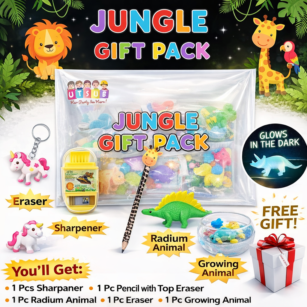 Click to see full view Jungle Gift Pack for Kids – 6 Pcs Birthday Return Gift - Image 2