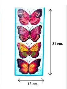 Utsub 3D Double Layer Butterfly Wall Stickers | 12 Pcs Home & Kids Room Decor Pack of 3 (Multicolor) - Image 2